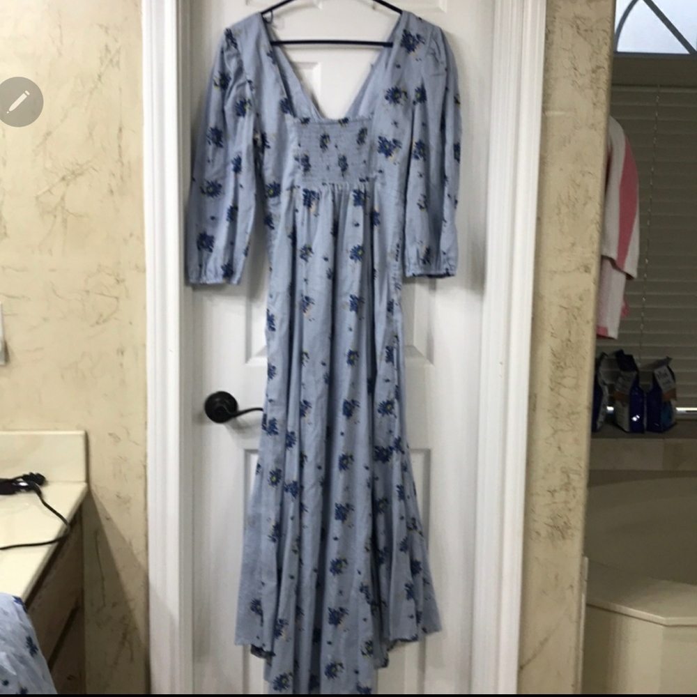 **1 Size 4 Left!!***Free People Sea Glass Midi Dress - 4 - Picture 12 of 15